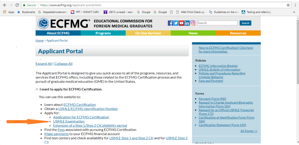 USMLE Step 1 application